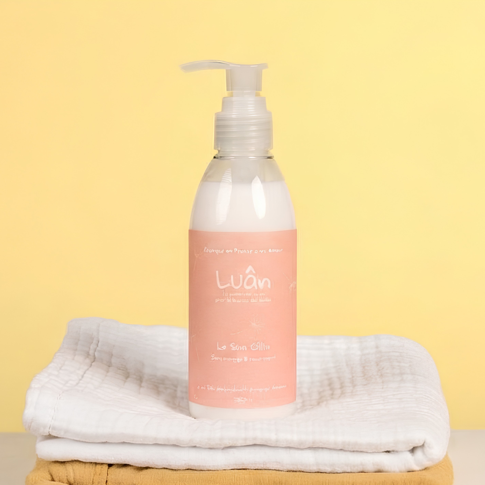 Soin démêlant naturel et sans rinçage pour bébé et enfants aux cheveux ondulés, bouclés et frisés.